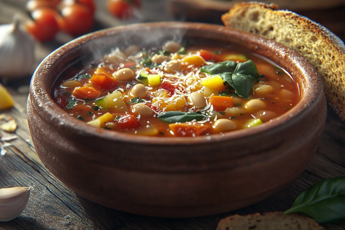 Italian minestrone soup