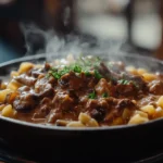 homemade beef stroganoff