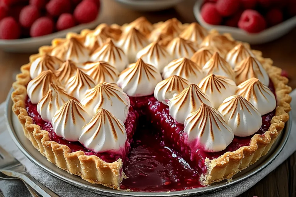 raspberry meringue pie