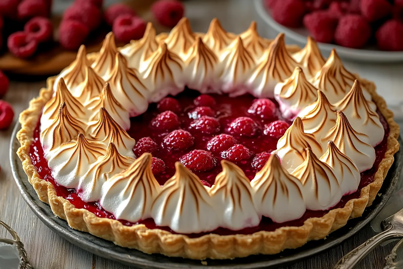 raspberry meringue pie