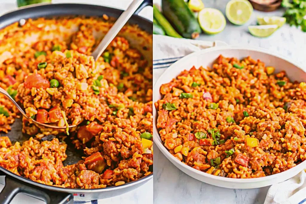 one-pan taco rice