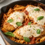 chicken parmesan pasta skillet