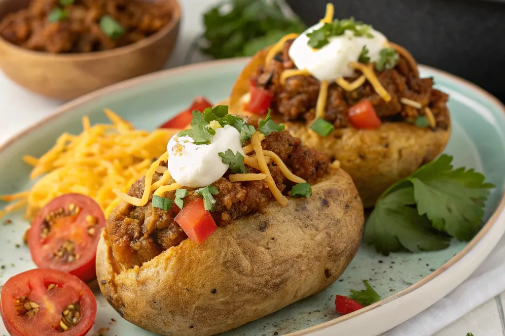 loaded taco potatoes