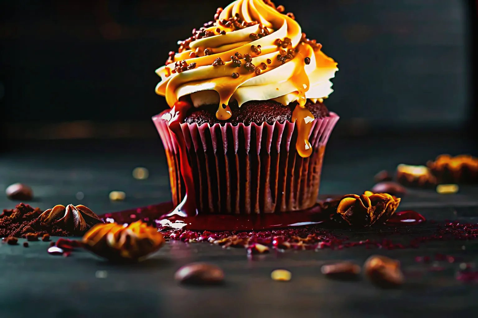 cupcakes de caramelo salado